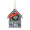 Northlight 3.5" LED Lighted Galvanized House with Wreath Christmas Ornament